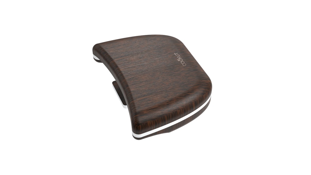 [6953-MERAPCWW] La Merveilleuse Poignee Courte Anse Inox Amovible - Noyer