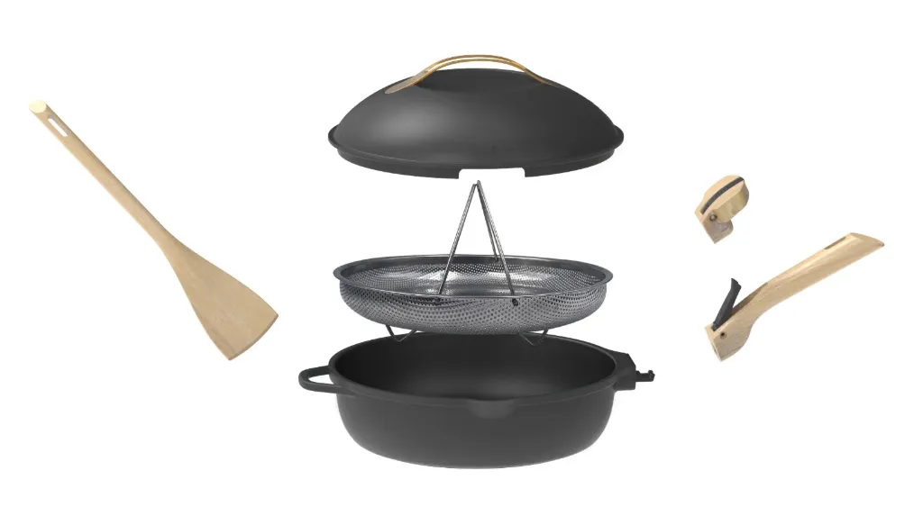 [6953-FAB28NO] La Fabuleuse Poêle À Tout Faire 8 En 1 Meteore-28 cm