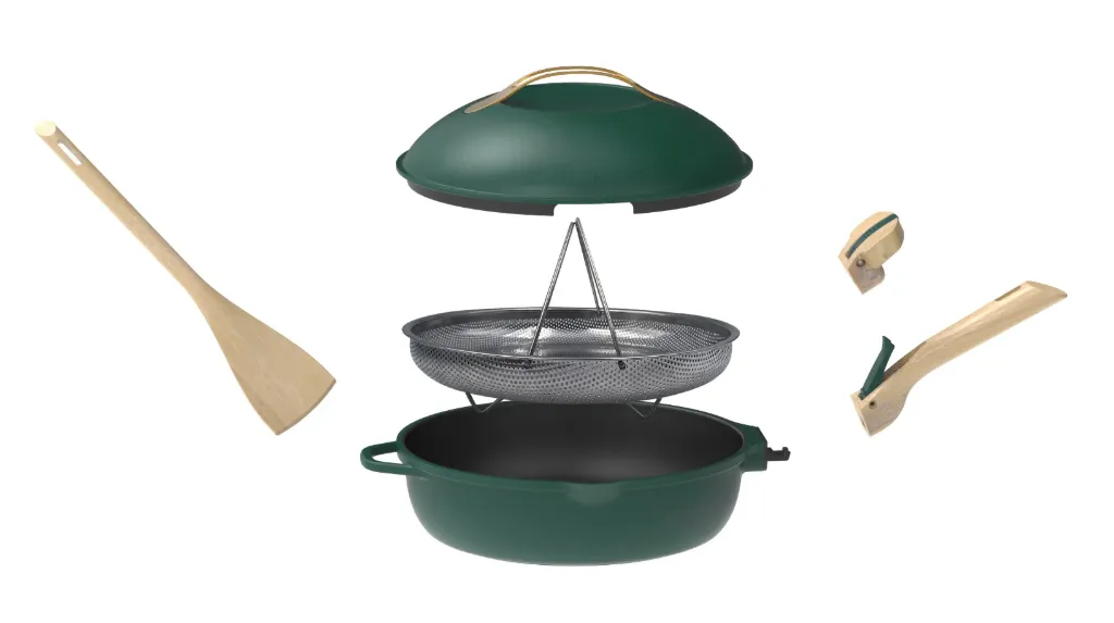 [6953-FAB28VE] La Fabuleuse Poêle À Tout Faire 8 En 1 Canopee-28 cm