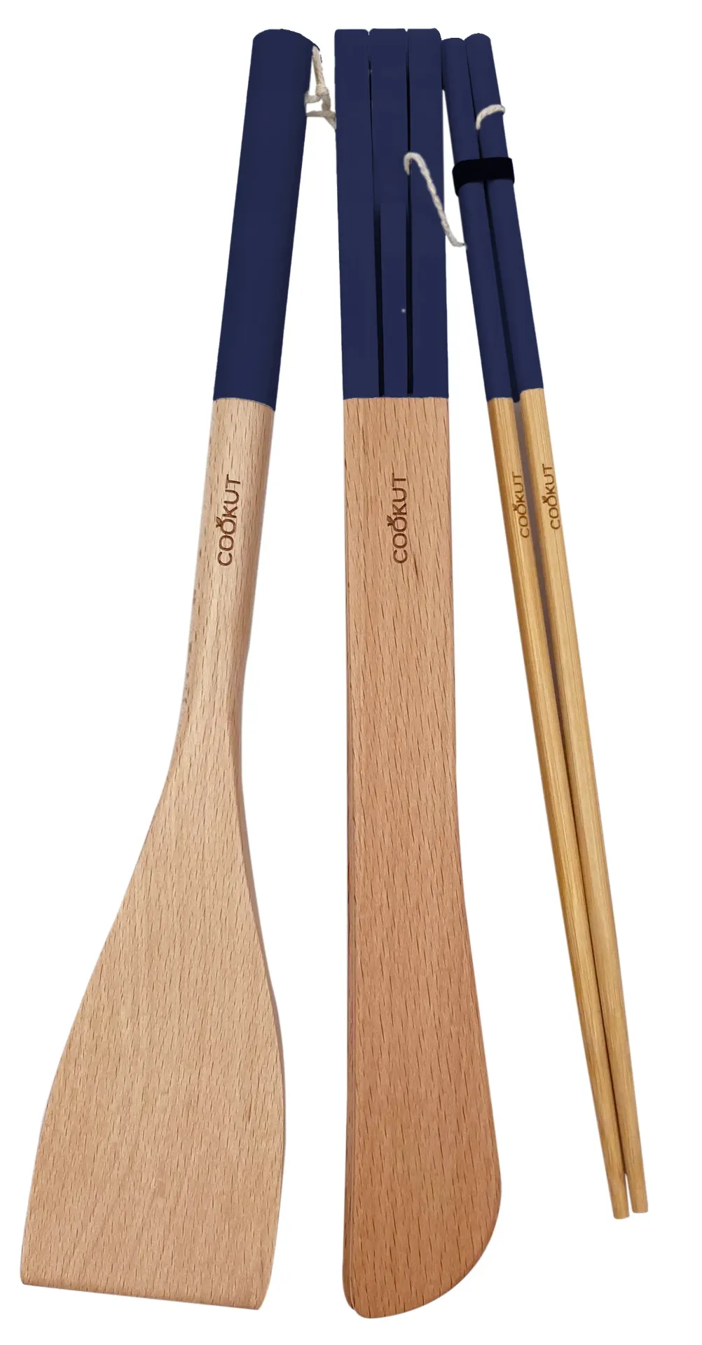 Ustensiles en bois pour poêles et wok MYRTILLE