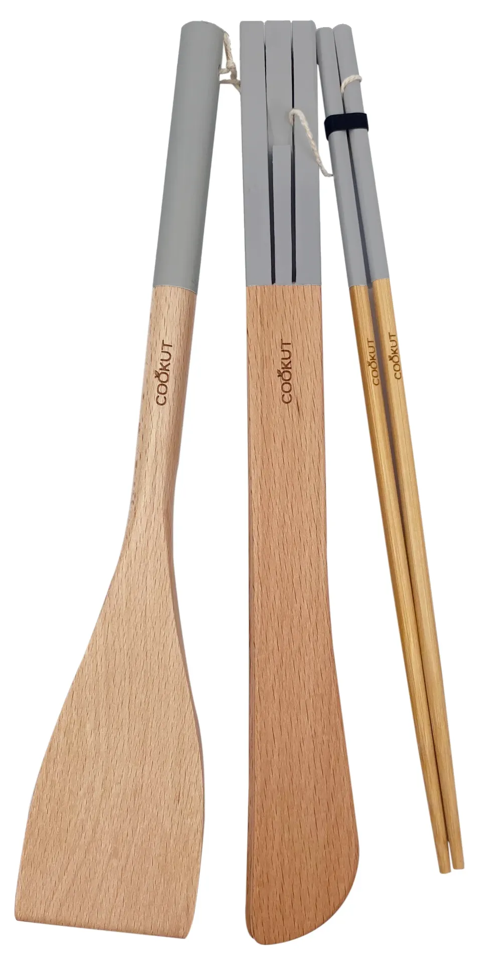 Ustensiles en bois pour poêles et wok PERLE