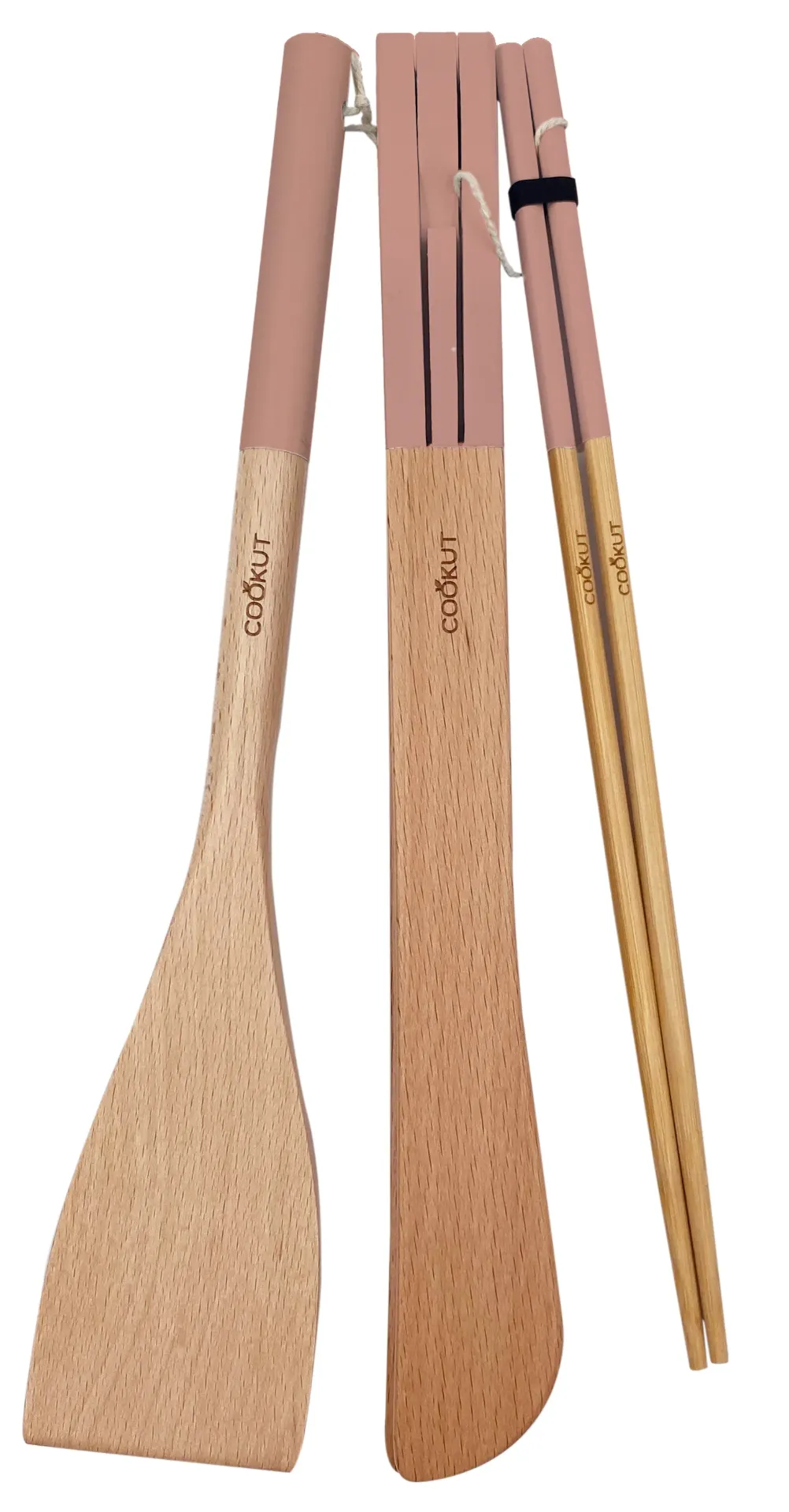 Ustensiles en bois pour poêles et wok GUIMAUVE