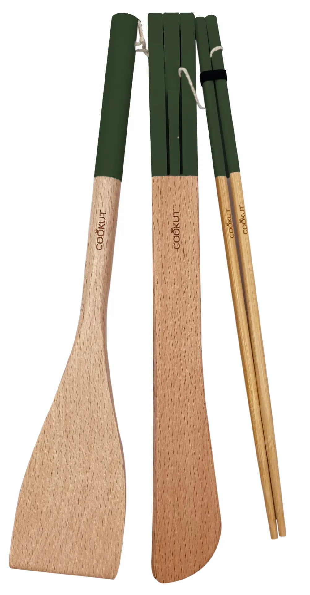 [6953-MJU3VE] Ustensiles en bois pour poêles et wok FOUGERE