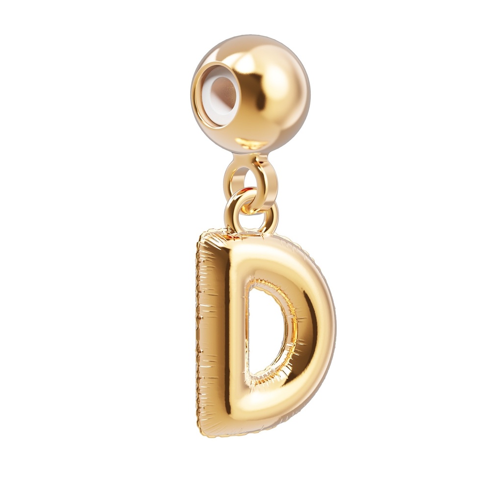 [6938-CHP0004] Charm Lettre D