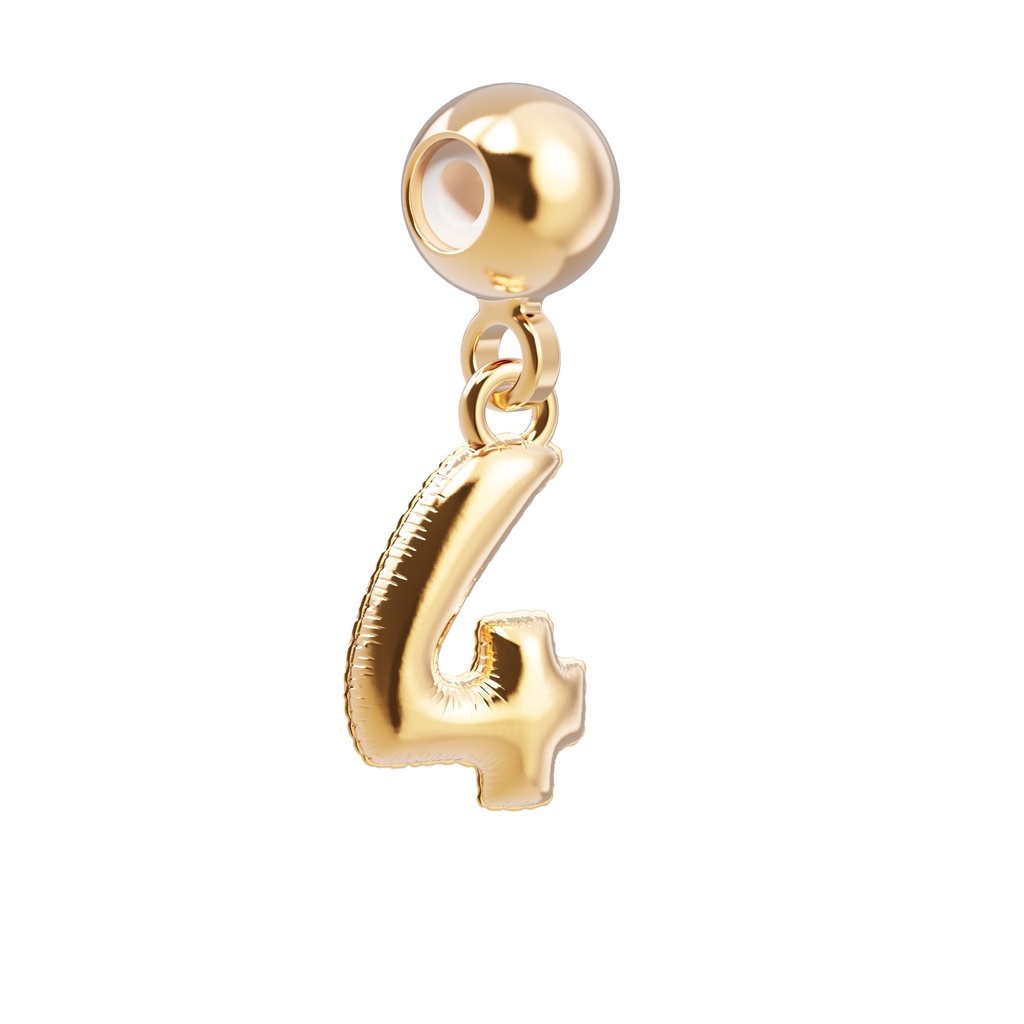 [6938-CHP0031] Charm Nombre 4