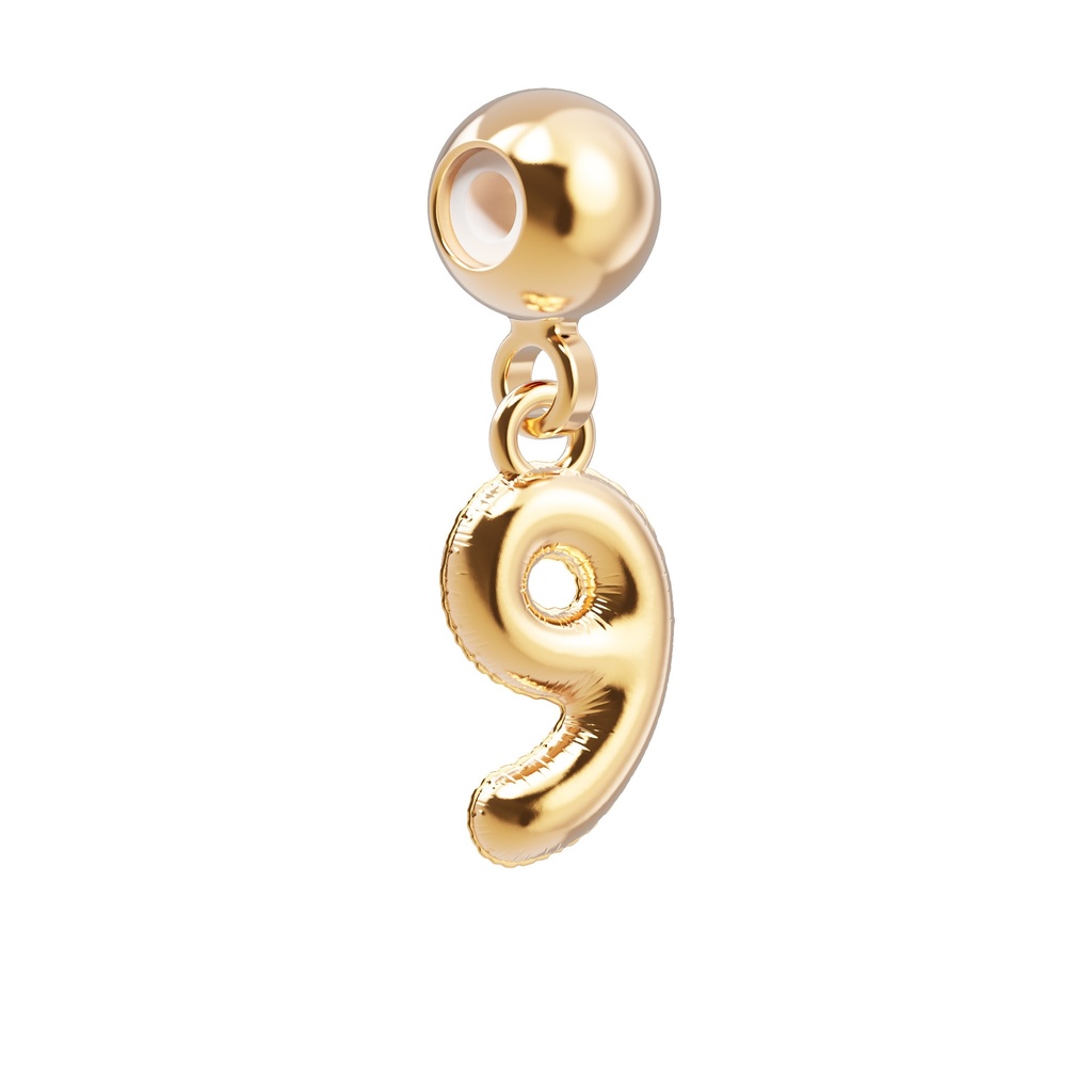 [6938-CHP0036] Charm Nombre 9