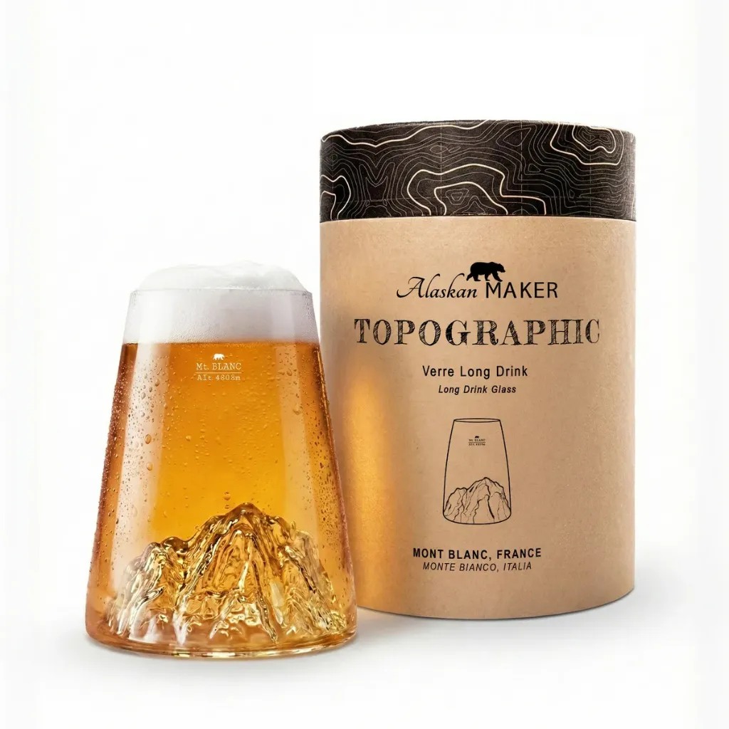 [5939-TOPO-VD-B] Verre design Mont Blanc-TOPOGRAPHIC
