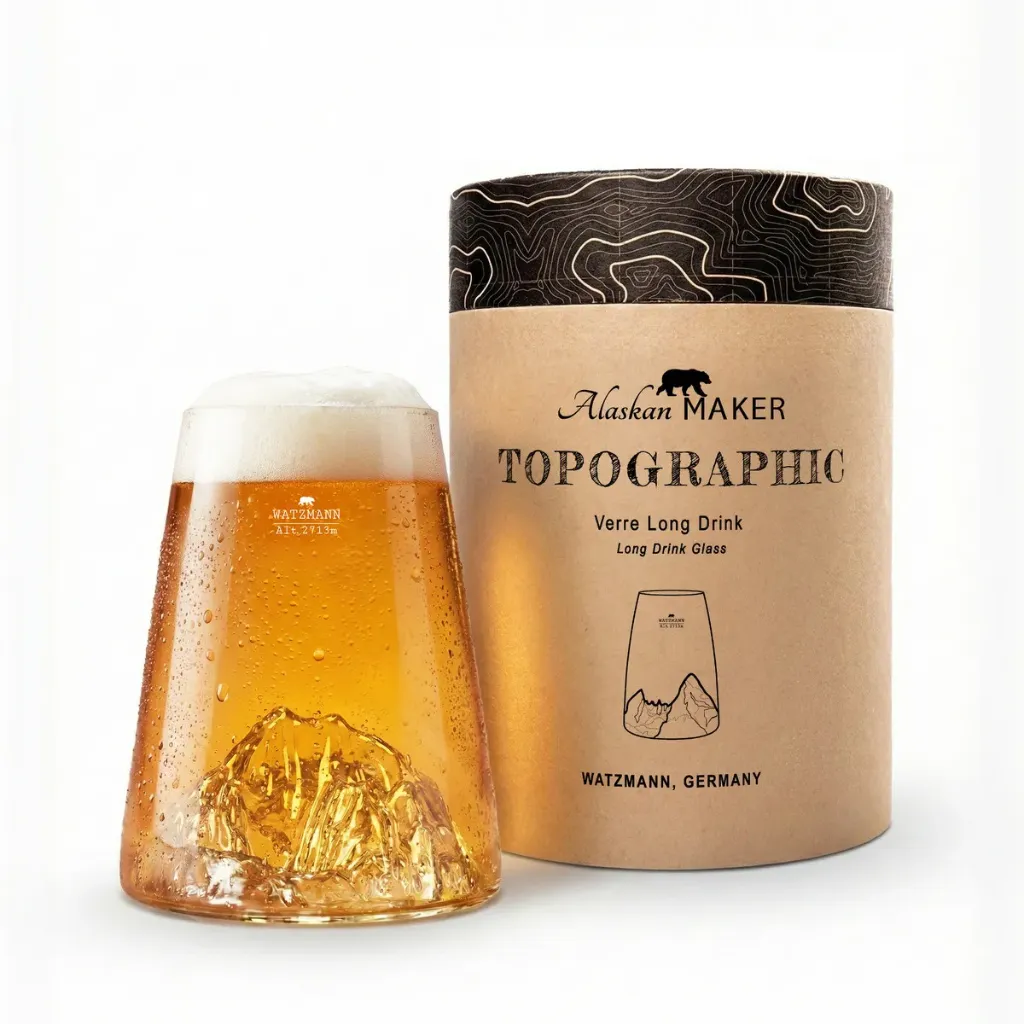 [5939-TOPO-VD-W] Verre design Watzmann-TOPOGRAPHIC
