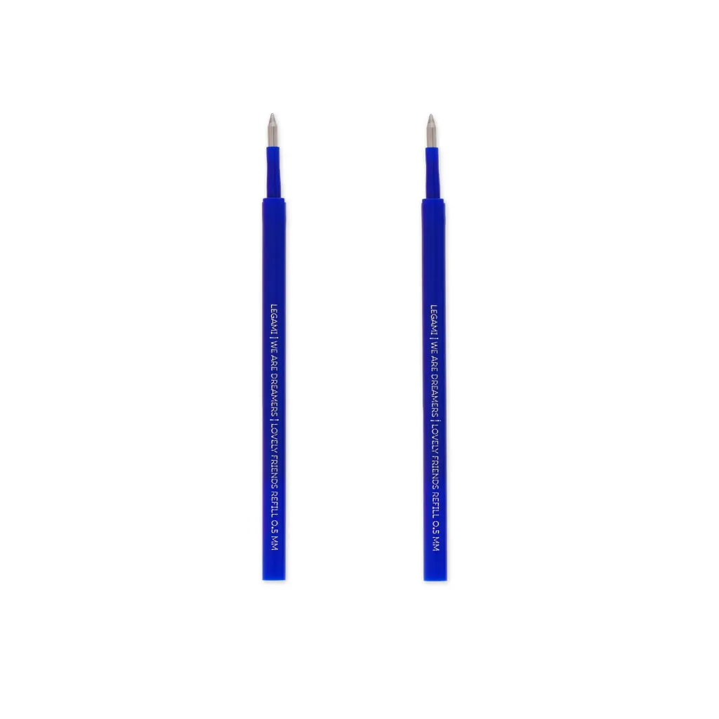 Lot de 2 Recharges pour Stylo Gel Lovely Friends – Bleu (0,5 mm)