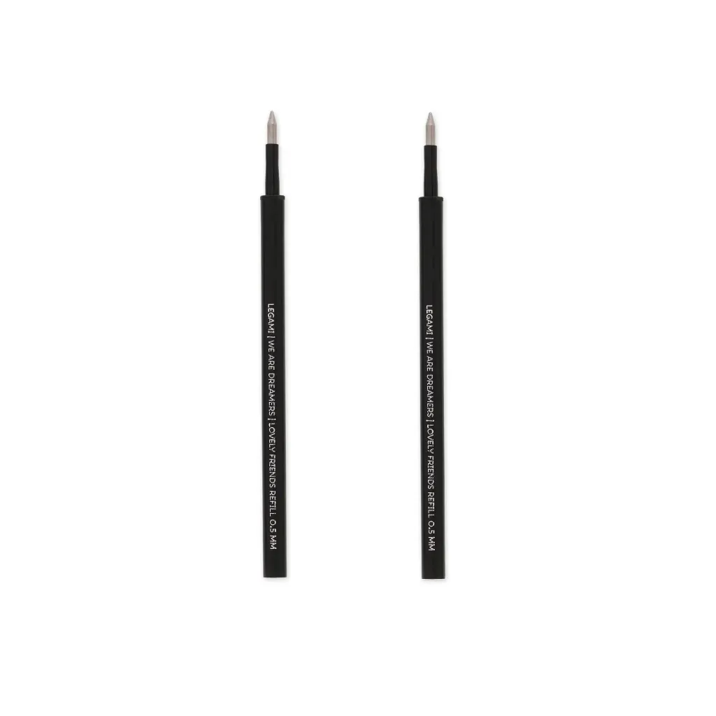 Lot de 2 Recharges pour Stylo Gel Lovely Friends – Noir (0,5 mm)