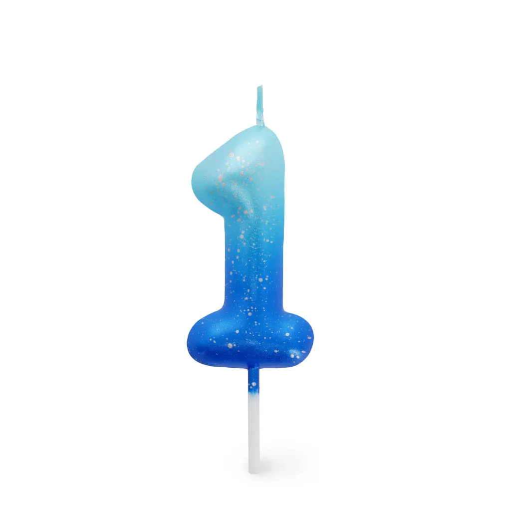 [2694-CNU0012] Bougie Anniversaire-1-Bleu