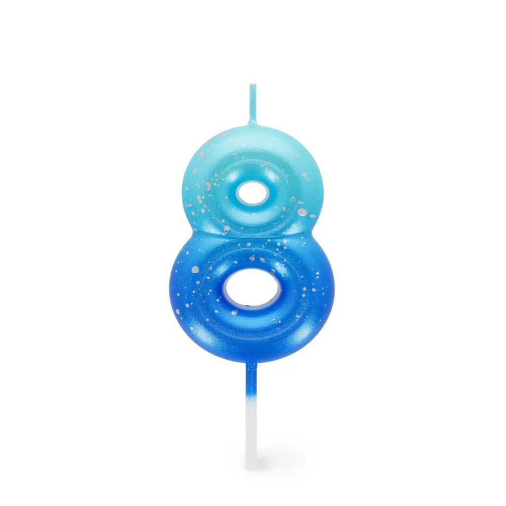 Bougie Pour Gâteau - Bougie D'Anniversaire - Bleu - 8