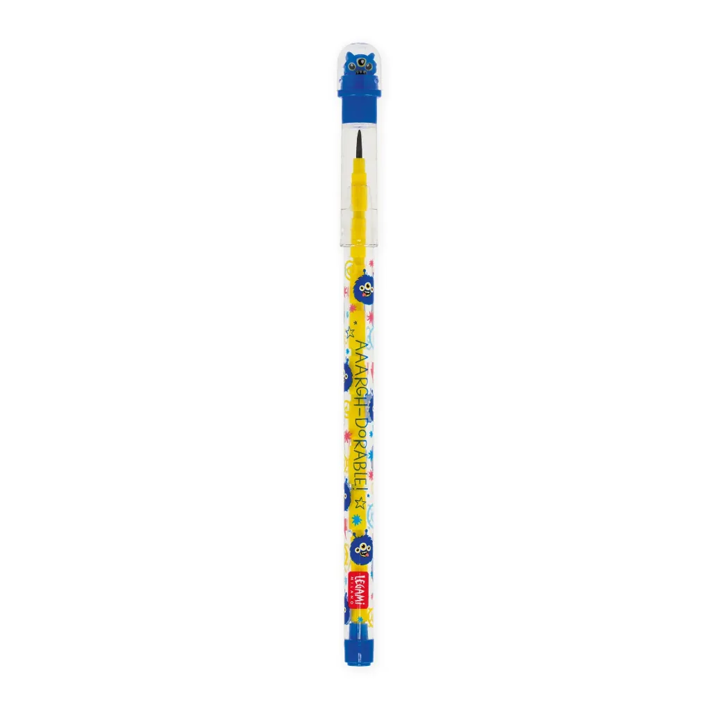 Crayon empilable avec gomme Monster
