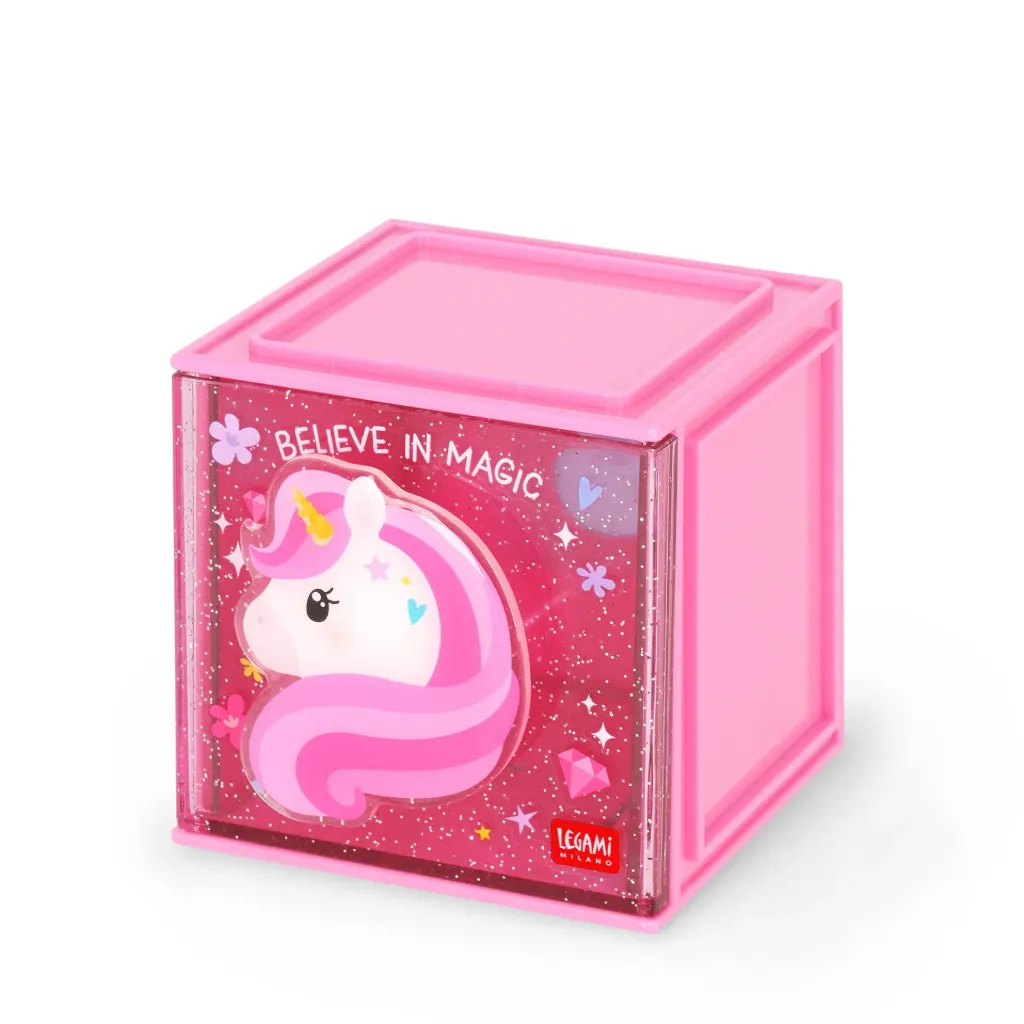[2694-SBX0001] Boîte Empilable de Bureau Cutie Cube Licorne