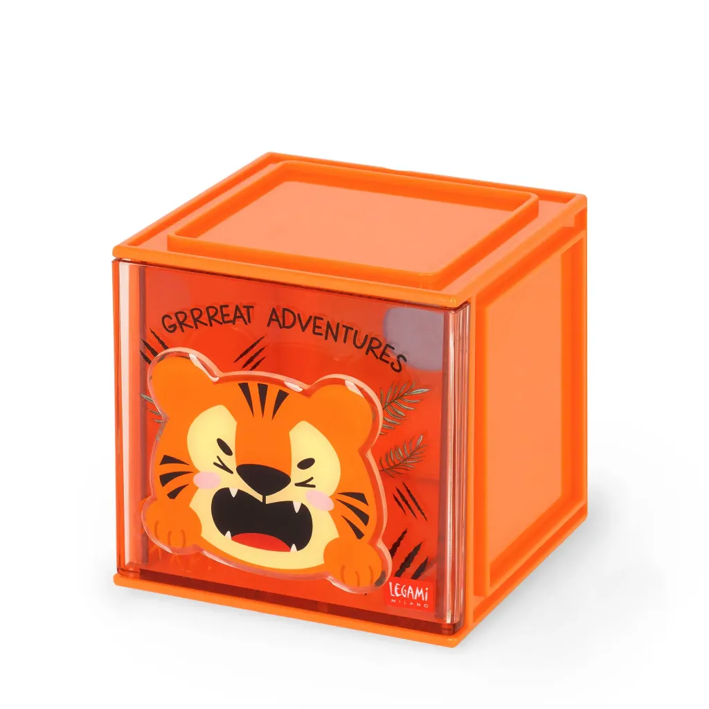 [2694-SBX0004] Boîte Empilable de Bureau Cutie Cube Tiger