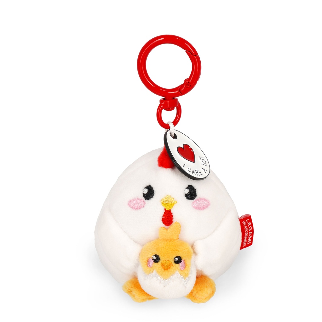 [2694-SPK0011] Porte-Clés en Peluche Poule – Tiny Super Soft