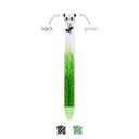 Stylo à Bille 2 Couleurs Click&Clack – Panda – Encres Noire + Verte – Pointe 1,0 mm