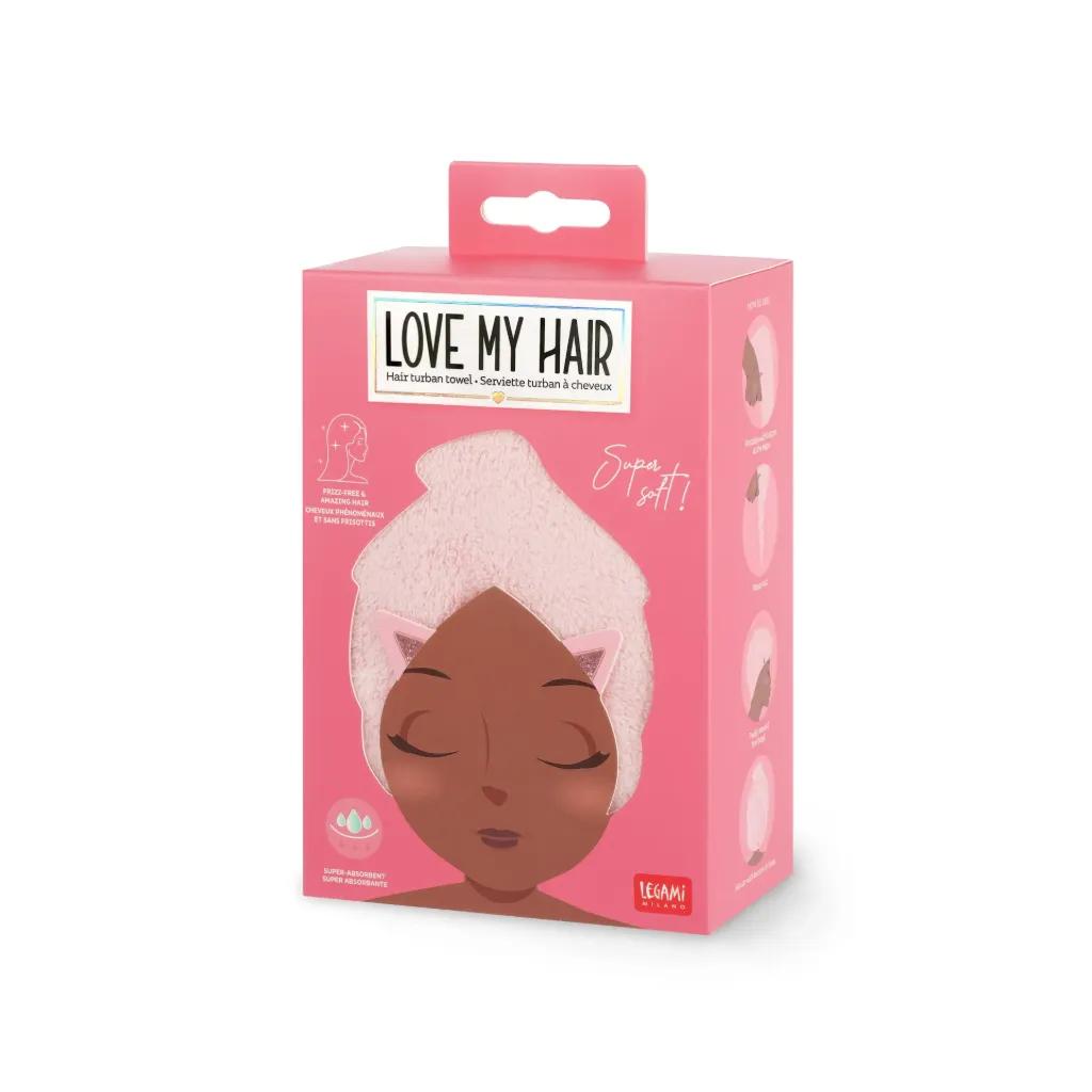 [2694-HTW0002] LOVE MY HAIR - TURBAN SERVIETTE  - KITTY
