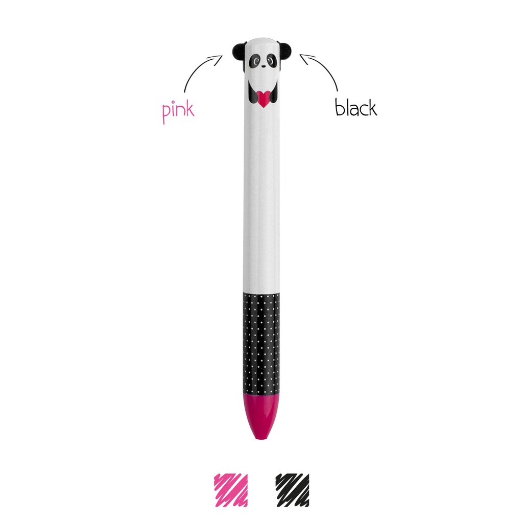 Stylo à Bille 2 Couleurs Click&Clack – Panda
