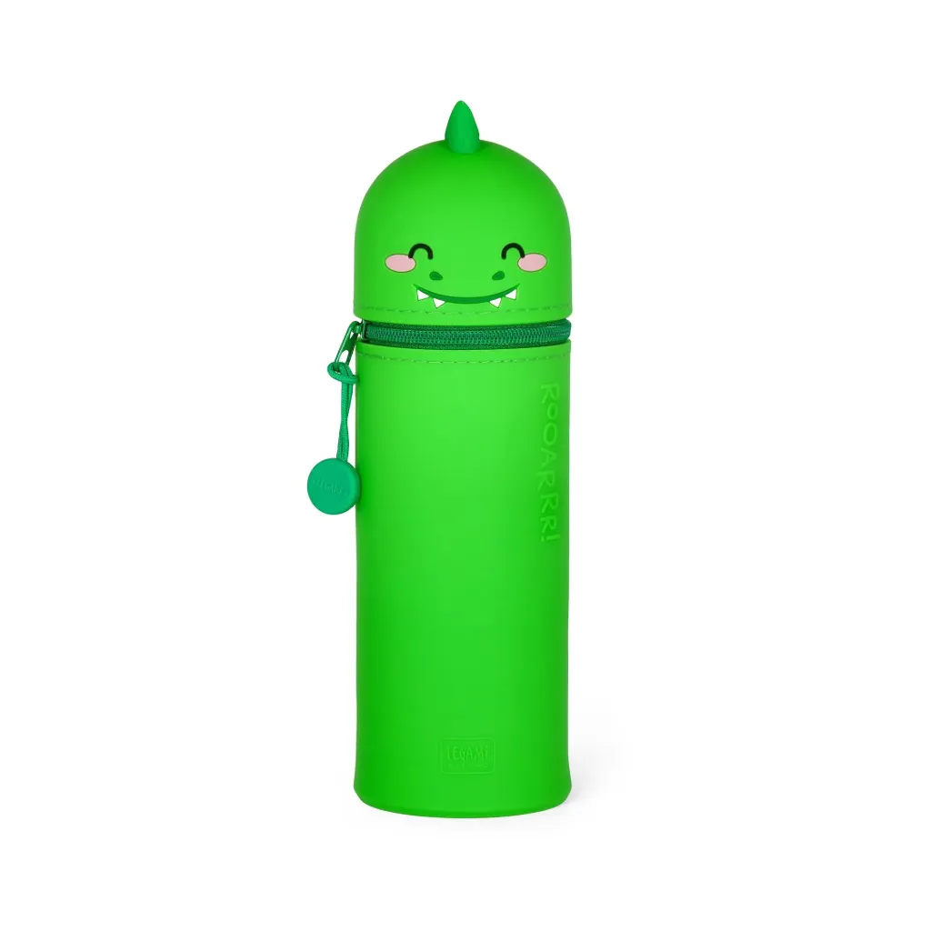 [2694-KA0013] Trousse 2 en 1 Silicone Kawaii Dinosaure