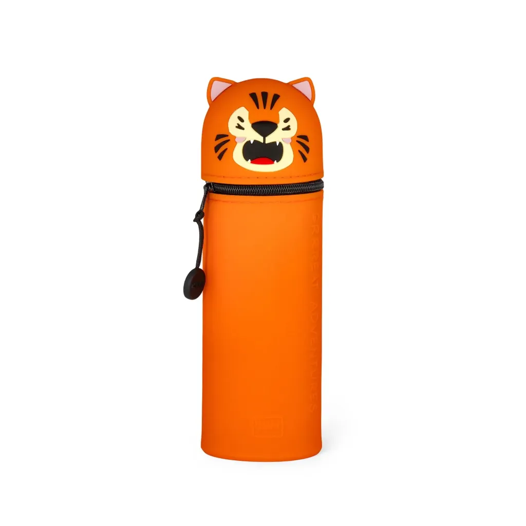 Trousse 2 en 1 Silicone Kawaii Tigre