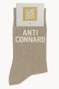 Chaussettes à Paillettes à Message "Anti- Connard" - Beige